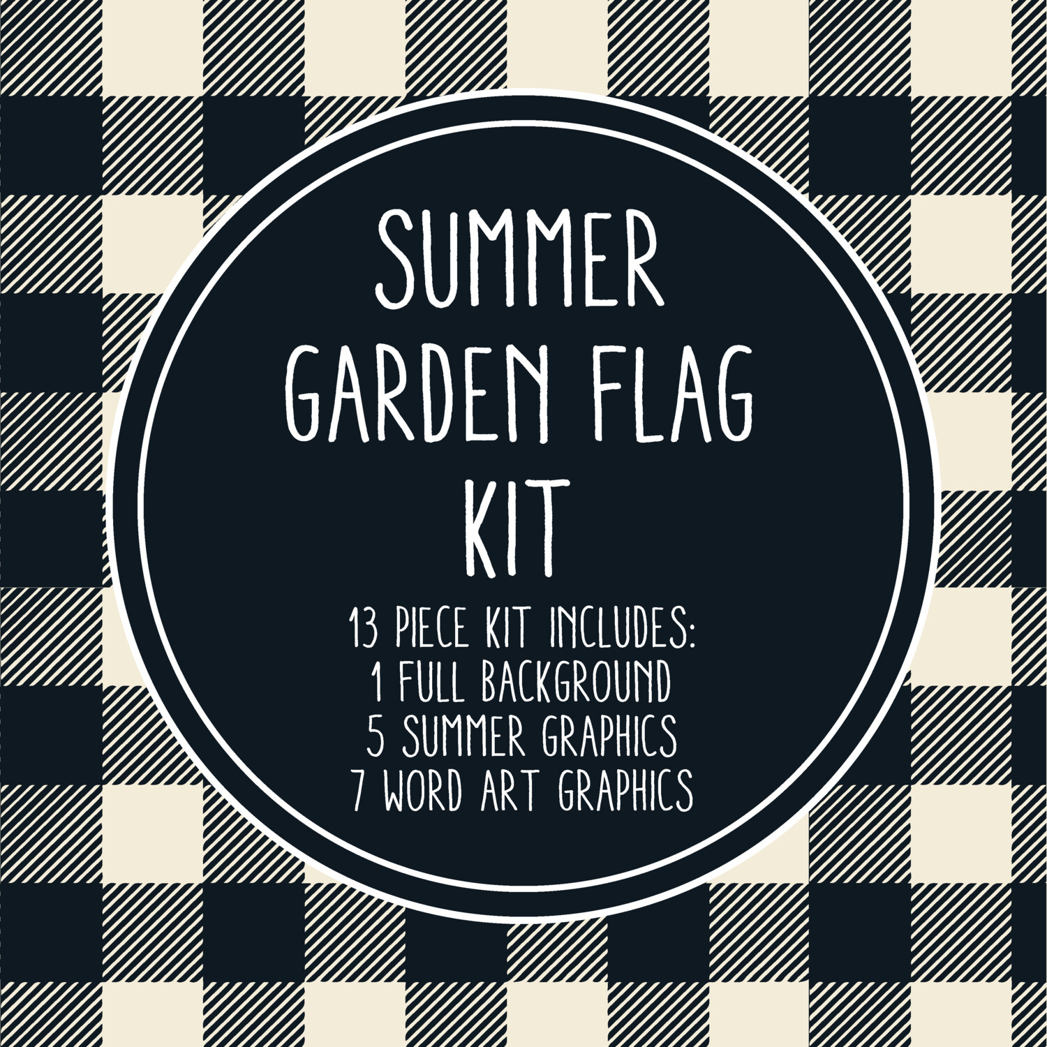 Summer Garden Flag Kit 12x18 - 13 pieces - TONS of Possibilities