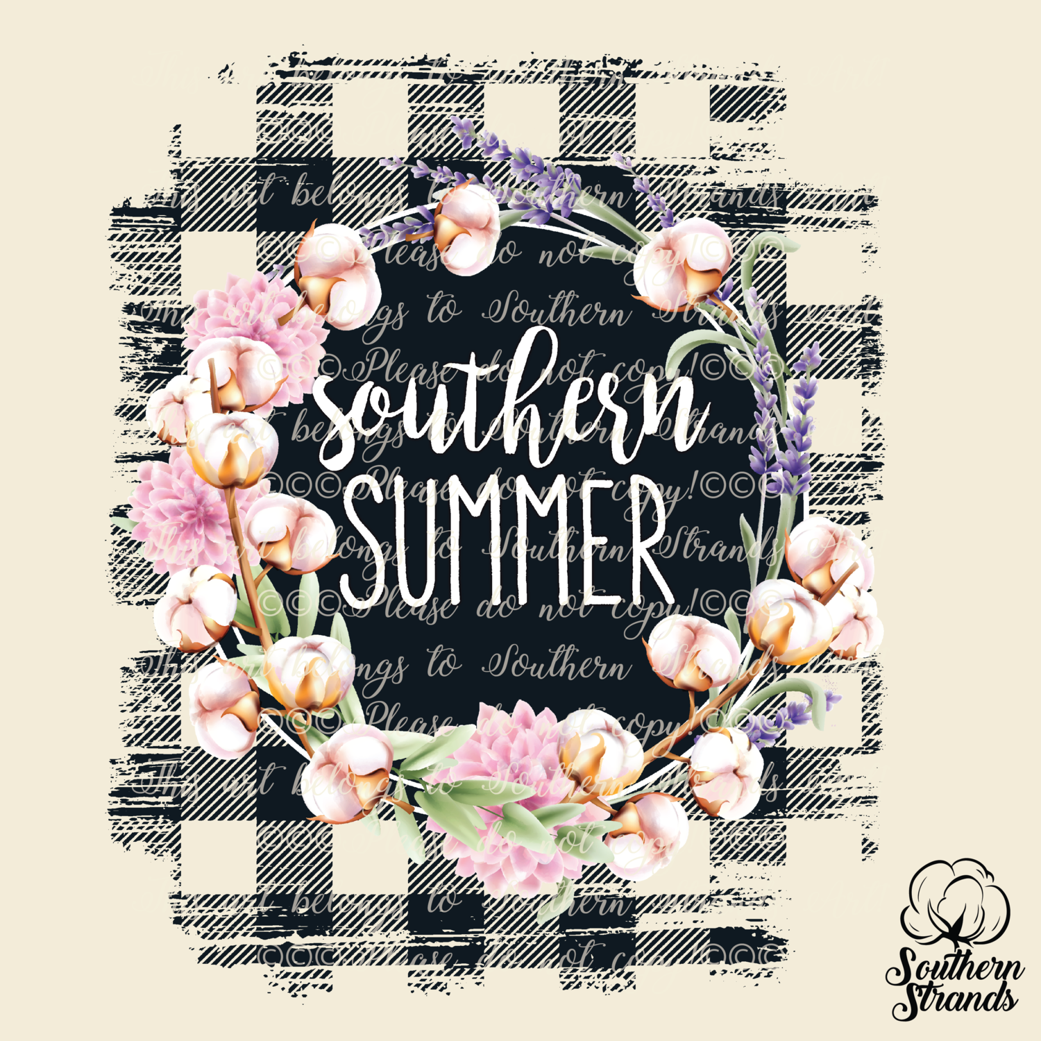 Southern Summer - Watercolor Cotton | DIGITAL DESIGN