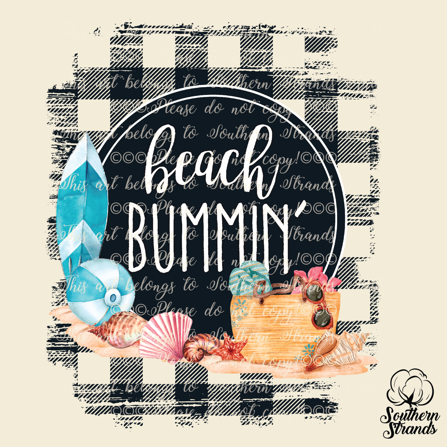 Beach Bummin&#39; - Watercolor | DIGITAL DESIGN