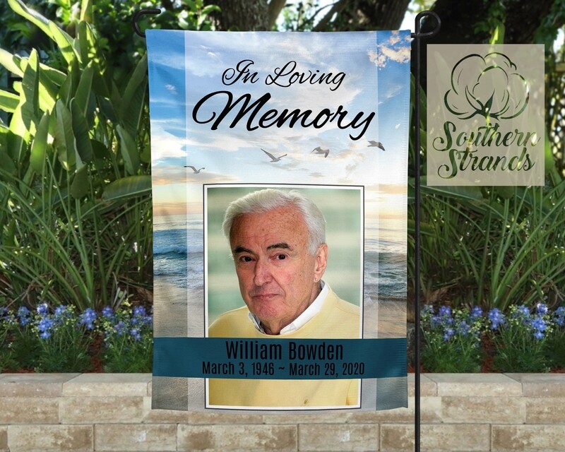 In Loving Memory Beach Memorial Garden Flag 12x18