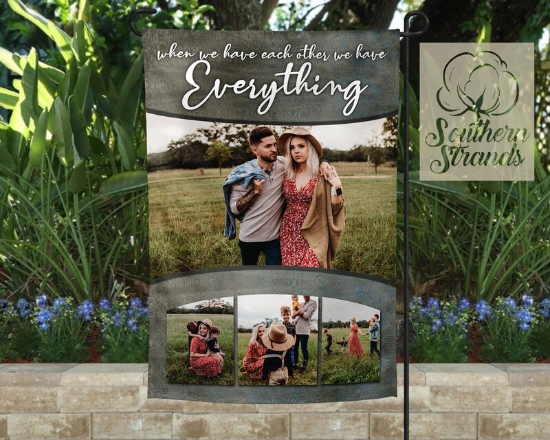 Grunged Arched Garden Flag - Everything - 12x18