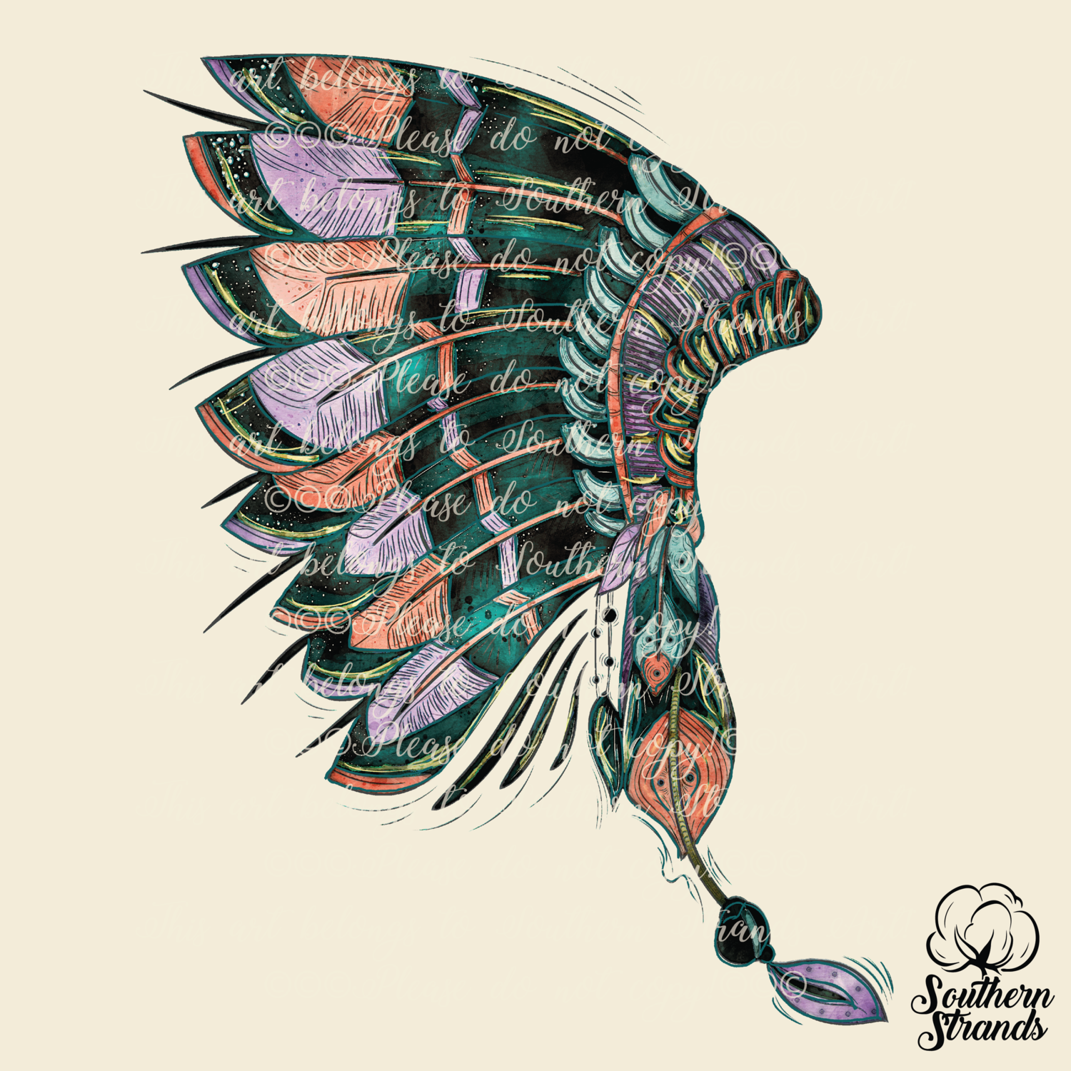 Watercolor Indian Headdress
