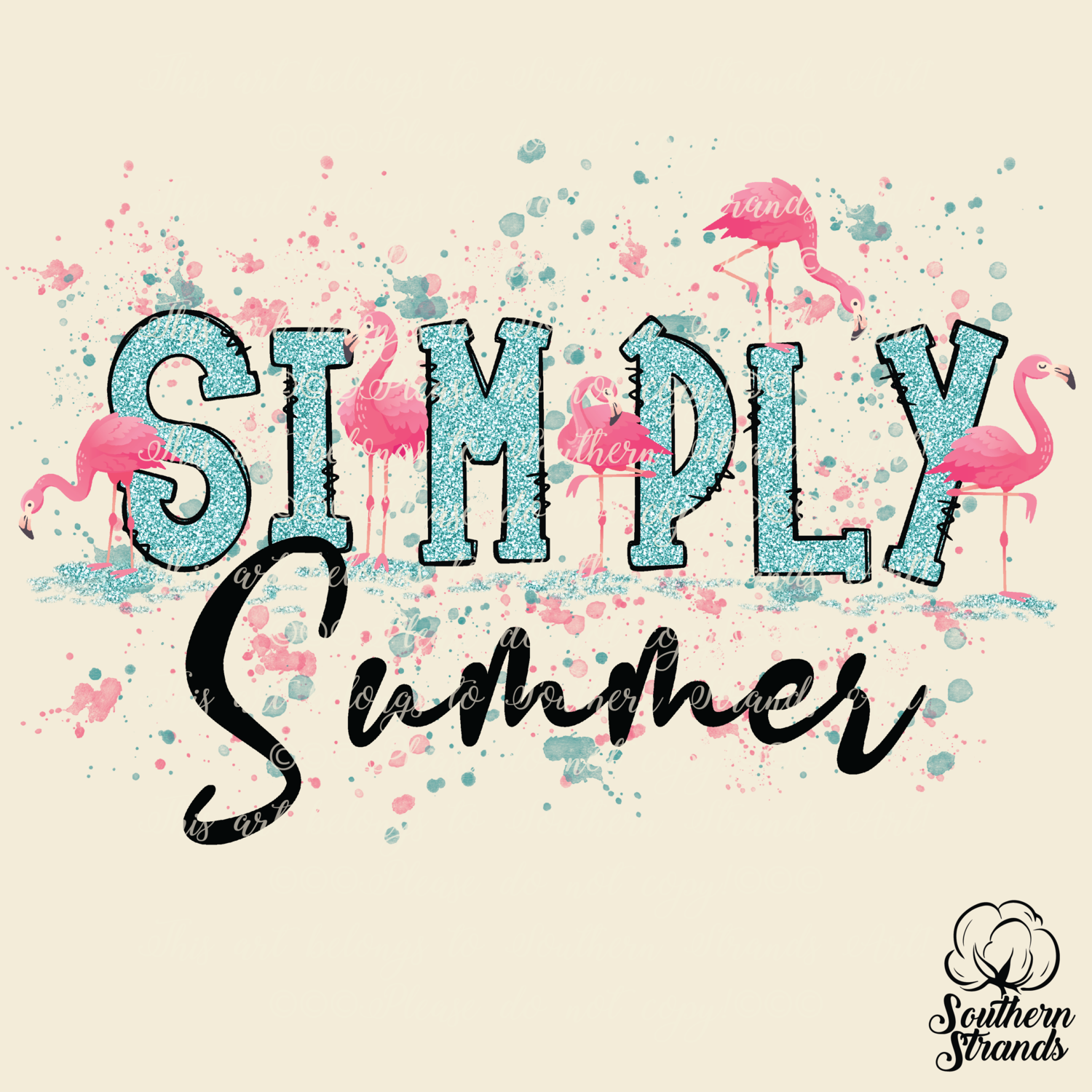 Simply Summer Flamingos | DIGITAL DESIGN
