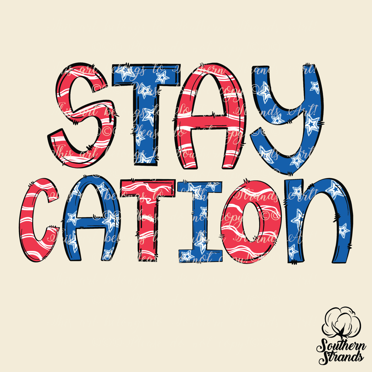 StayCation - Stars and Stripes | DIGITAL DESIGN