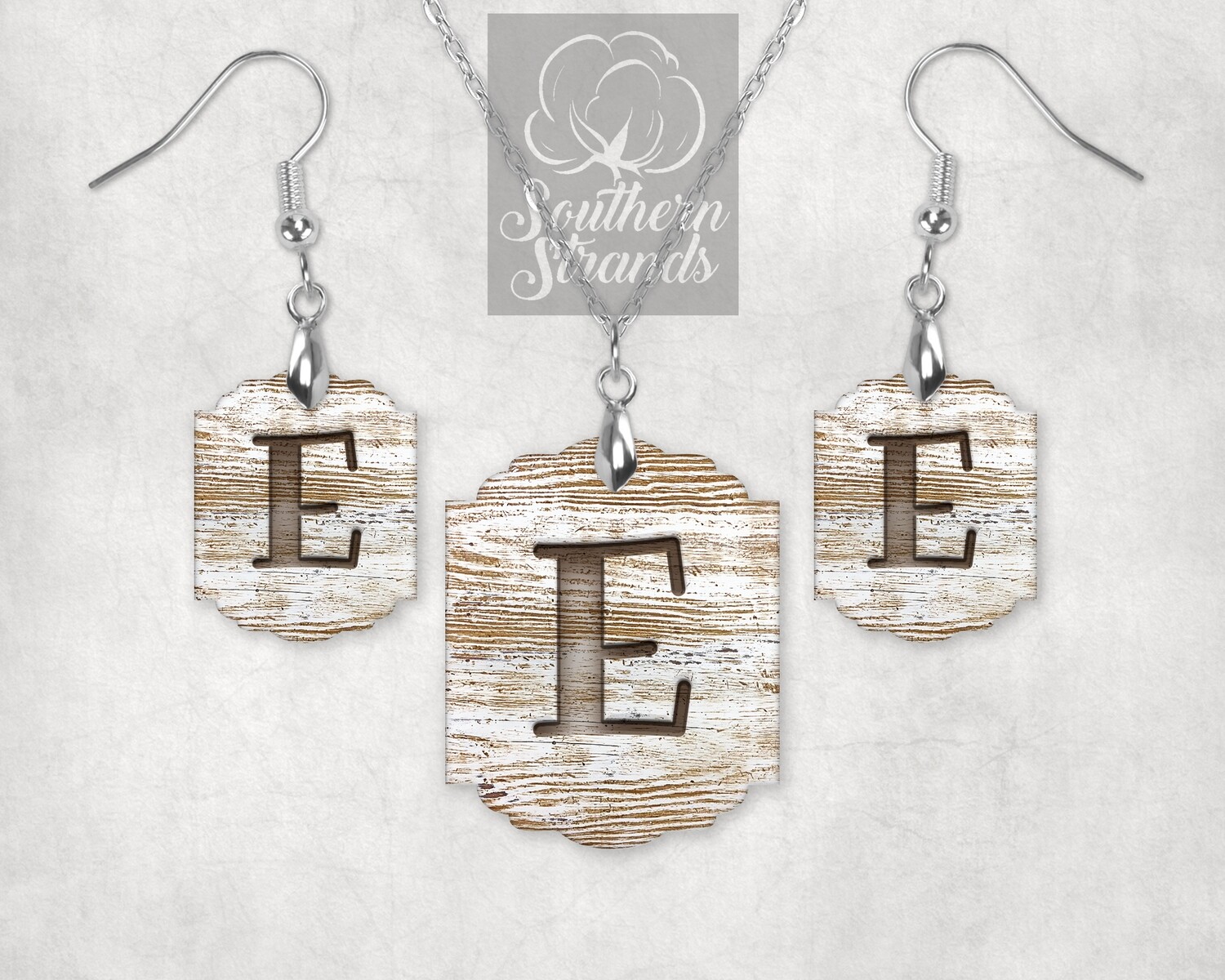 Whitewashed Earrings - JEWELRY - EARRINGS ONLY - ALL 26 LETTERS