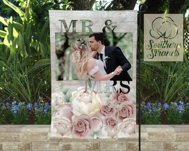 Mr and Mrs Sunflower Garden Flag - 12x18
