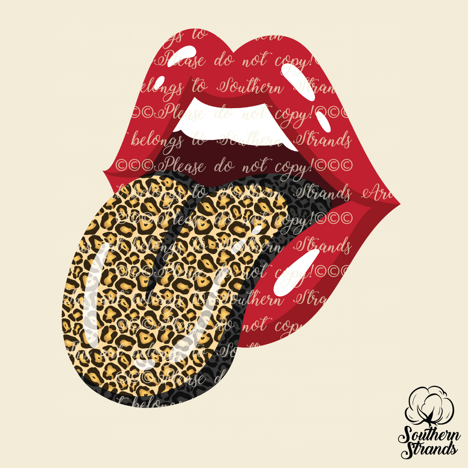 Leopard Tongue - Red Lips | DIGITAL DESIGN