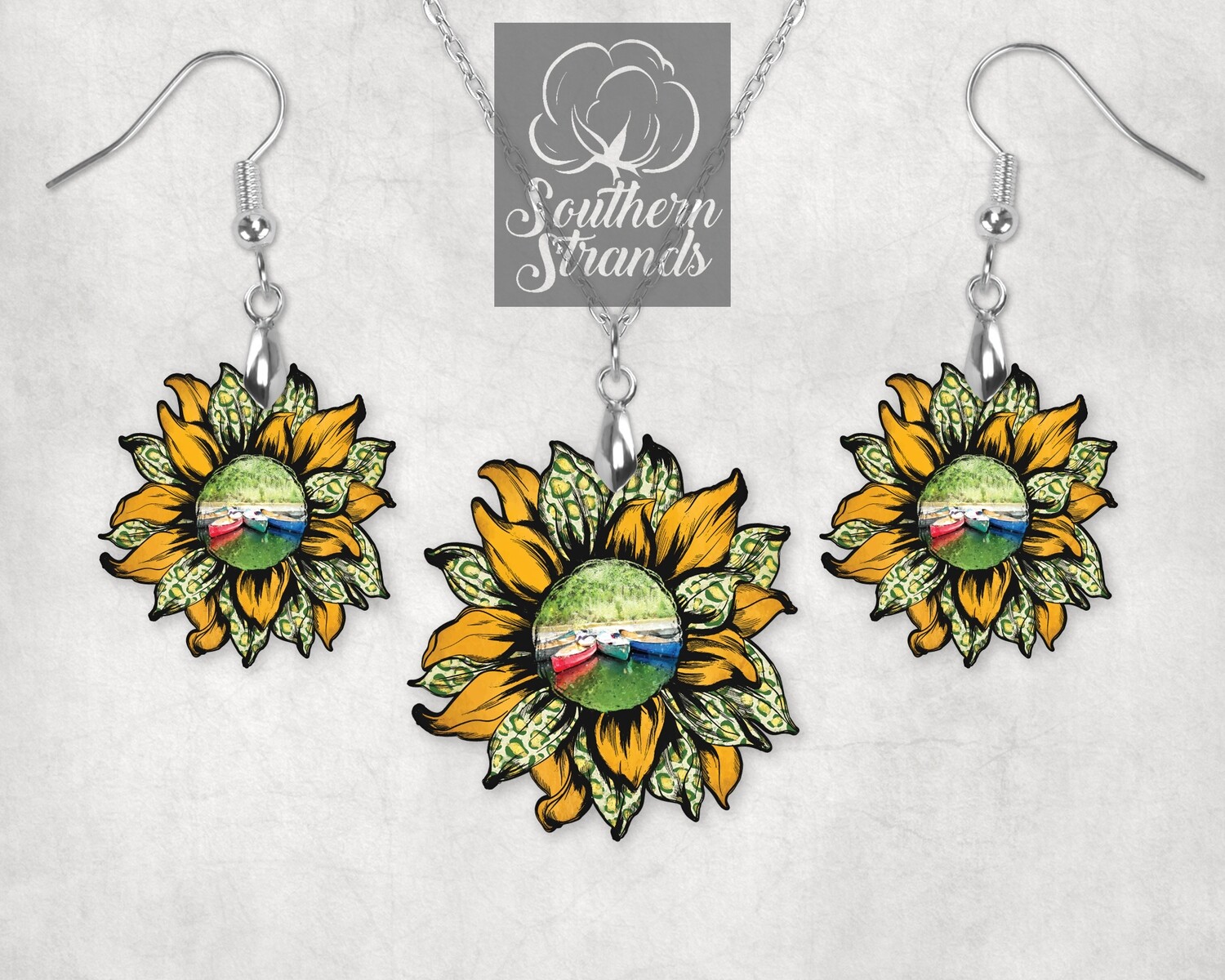 Canoe Sunflower - JEWELRY/ KEYCHAIN - fits SS Sunflower Blank