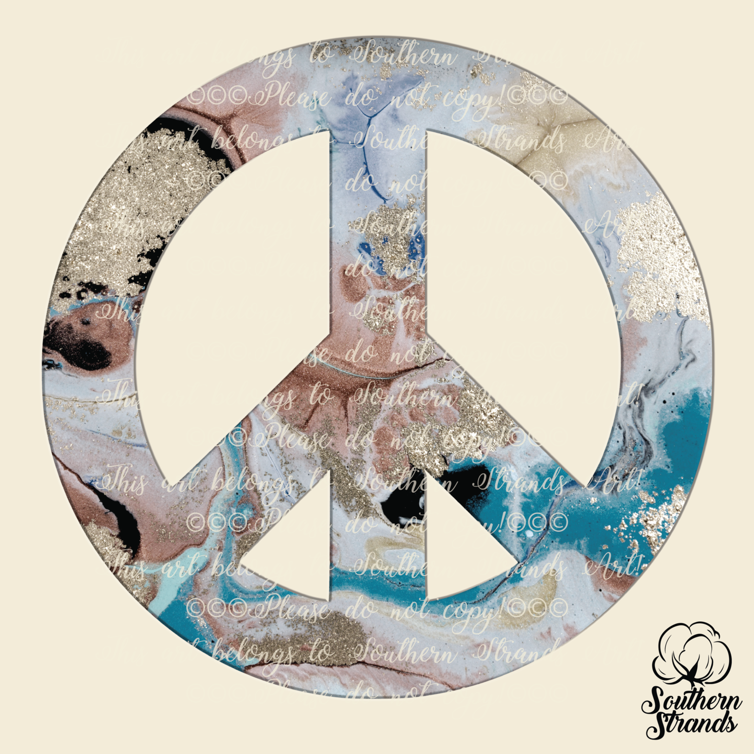 Peace Sign Poured Paint | DIGITAL DESIGN
