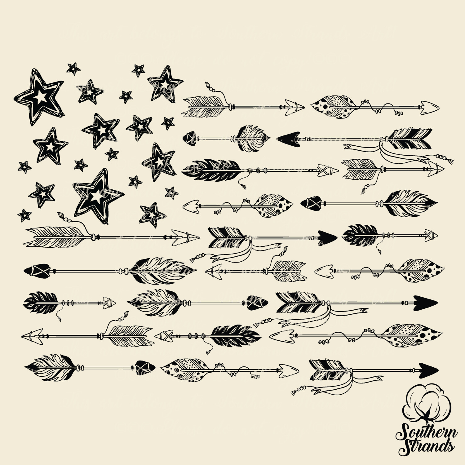 BoHo American Flag | DIGITAL DESIGN
