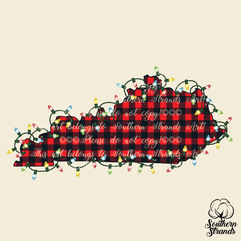 PNG &quot;Kentucky in Lights&quot; Buffalo Plaid