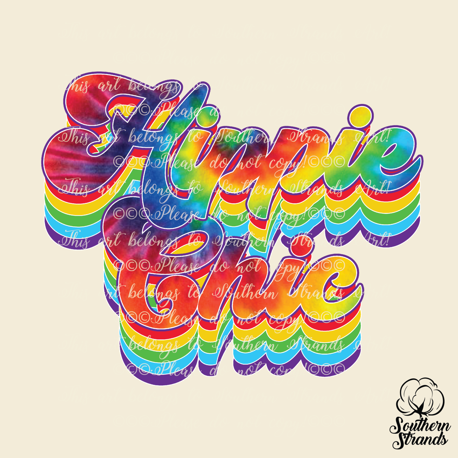 Tie Dye Phrases - Hippie Chic | DIGITAL DESIGN