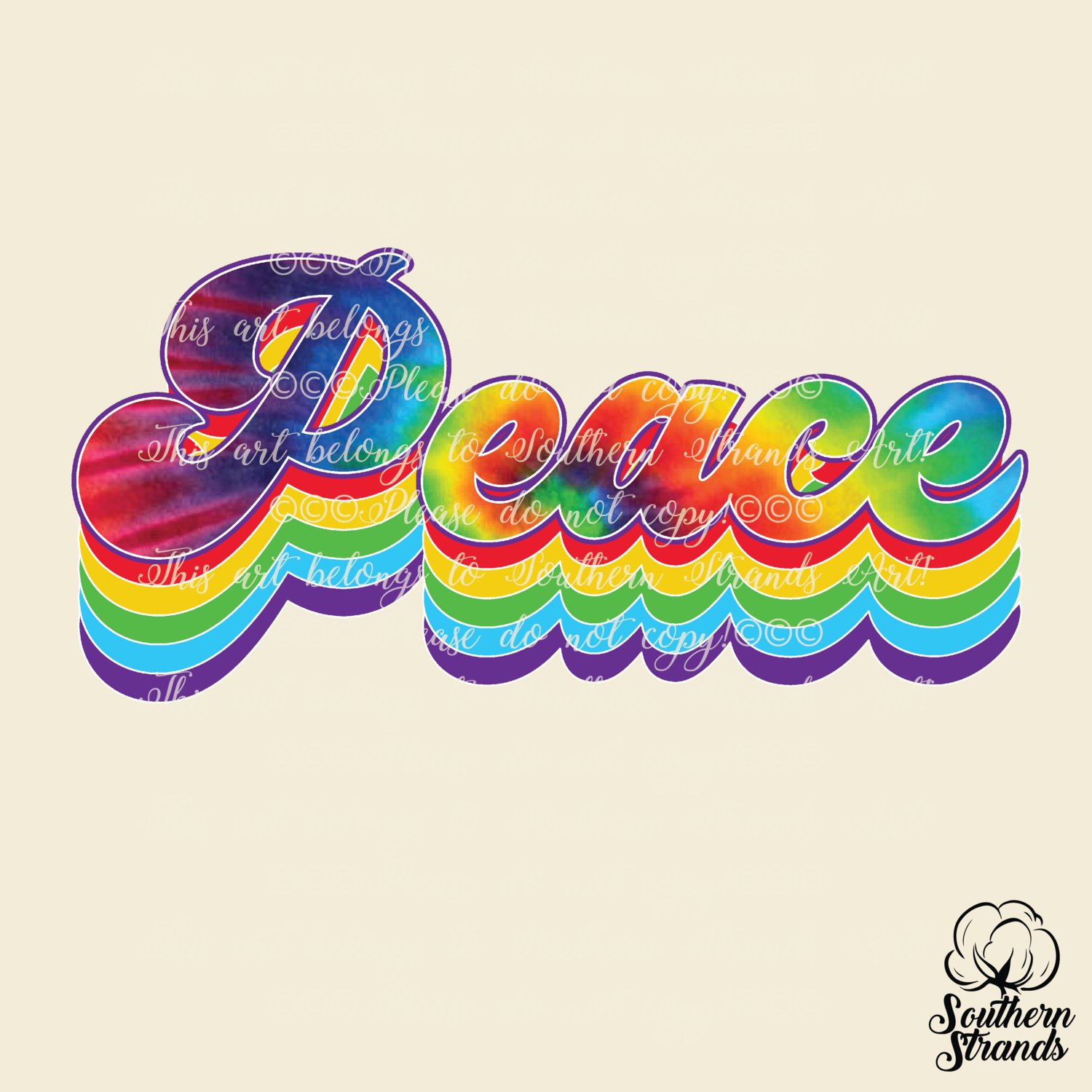 Tie Dye Phrases - Peace | DIGITAL DESIGN