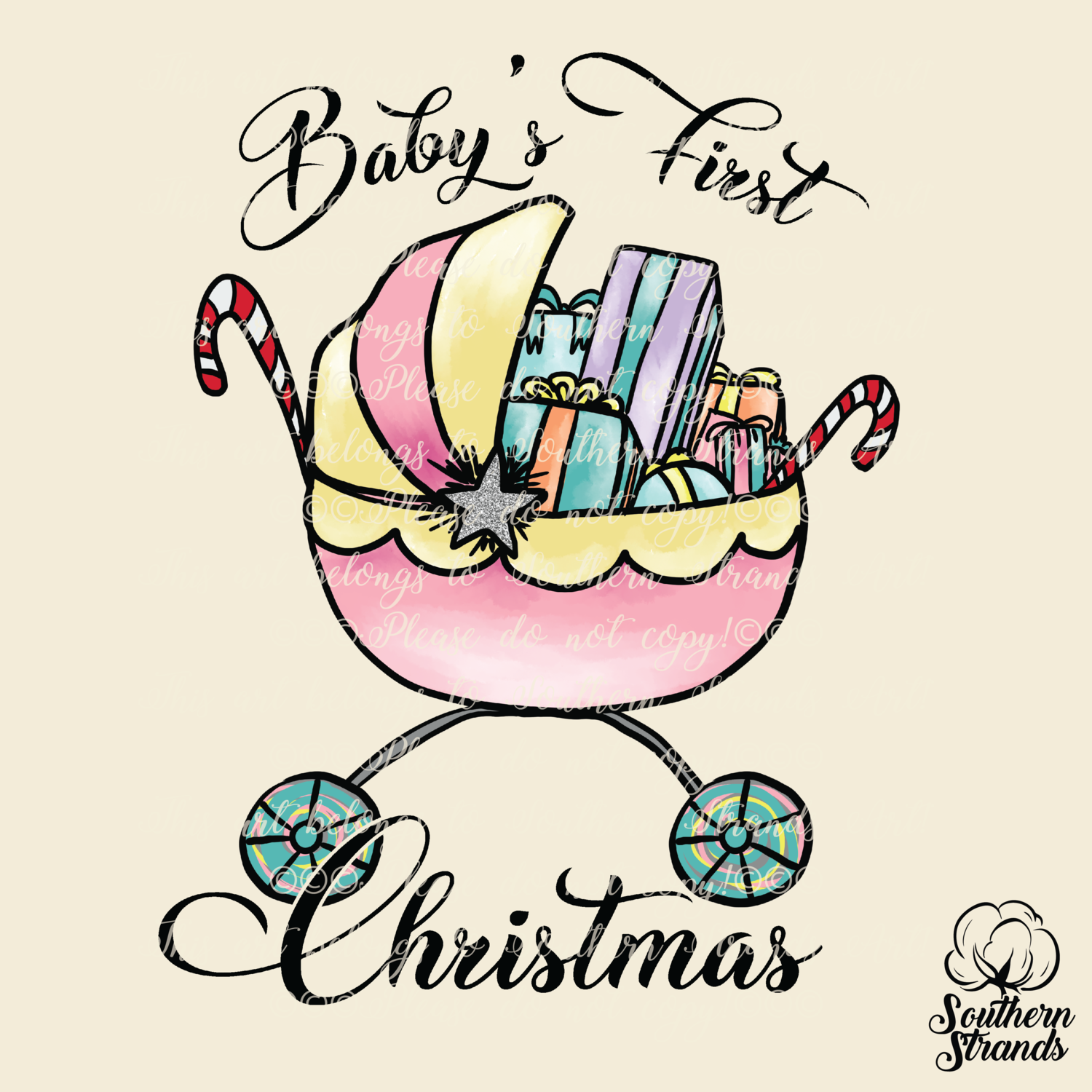 Babies First Christmas - Pink | DIGITAL DOWNLOAD