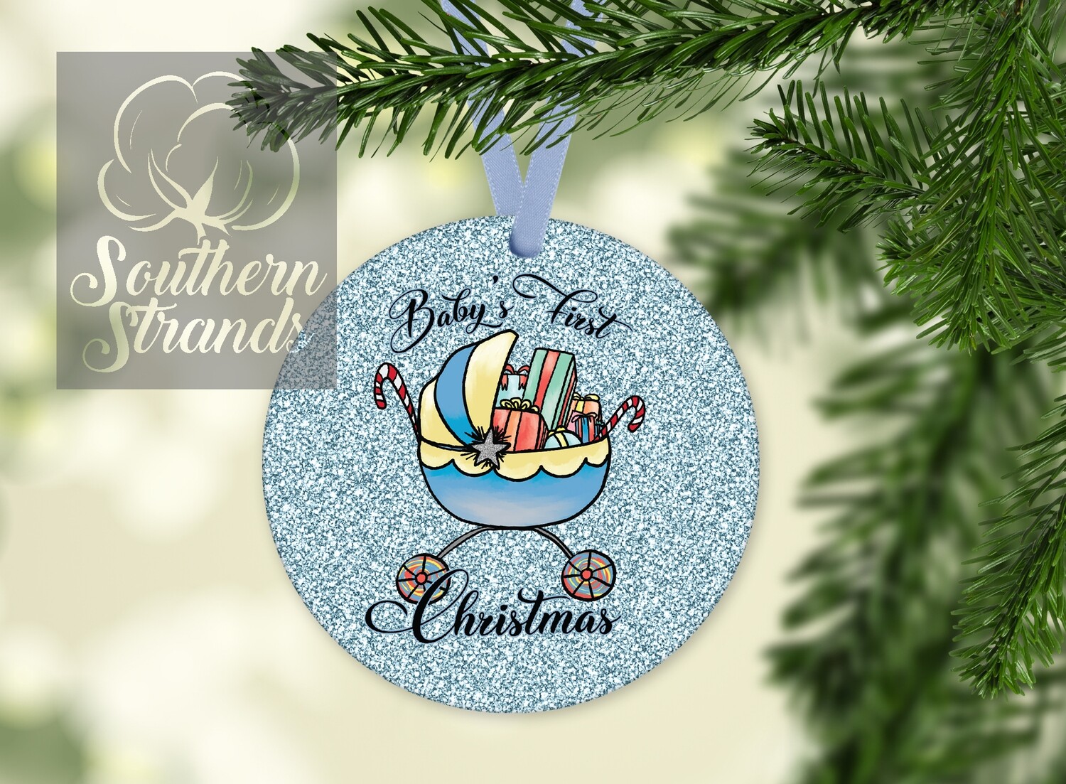 Babies First Christmas - Blue Ornament | DIGITAL DOWNLOAD