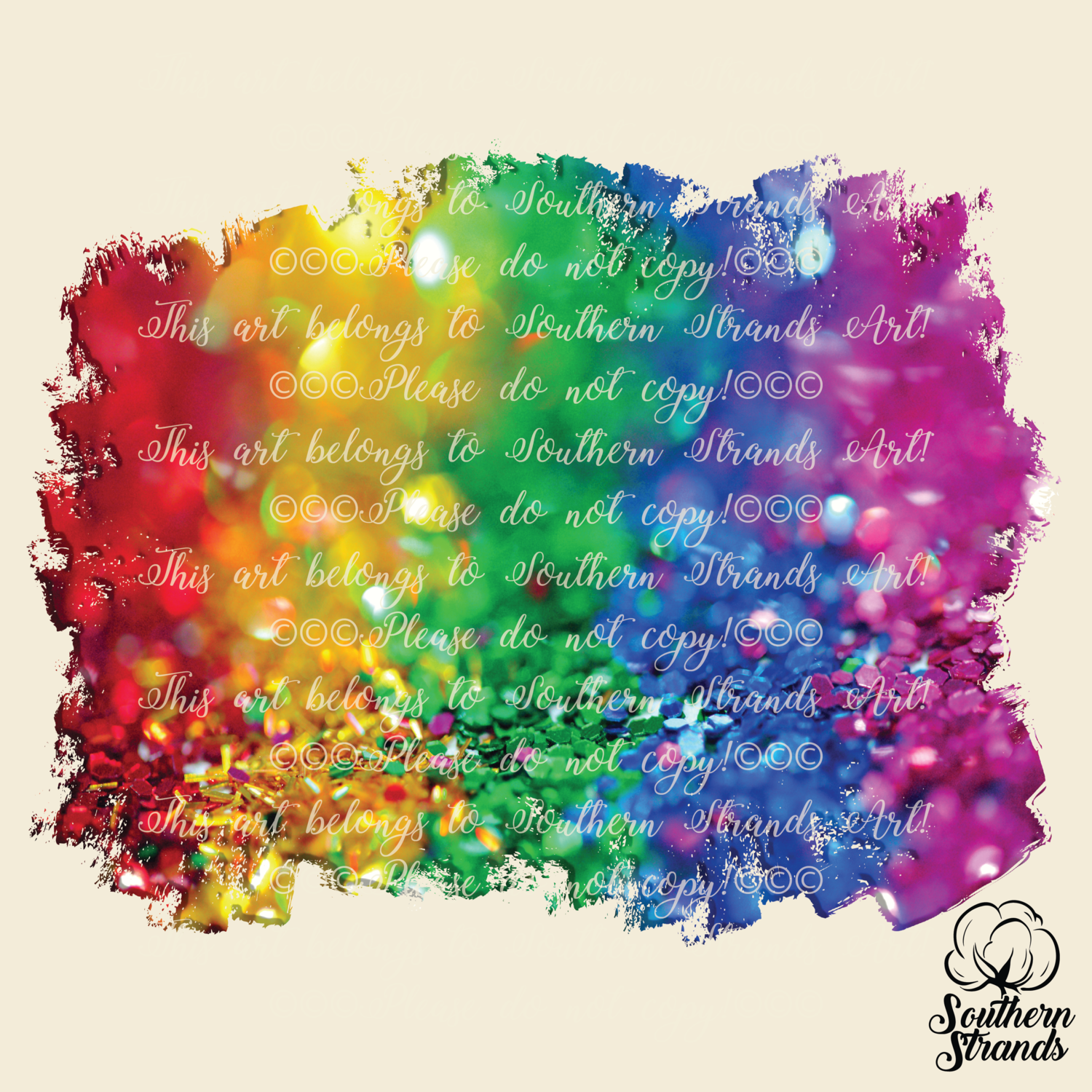 Rainbow Glitter Back Splash