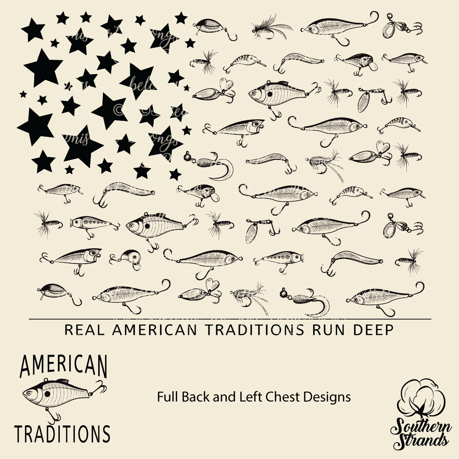 Fishing Lure American Flag | DIGITAL DESIGN