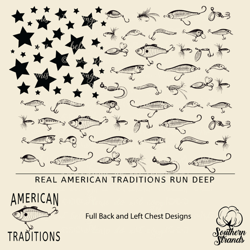 Fishing Lure American Flag | DIGITAL DESIGN