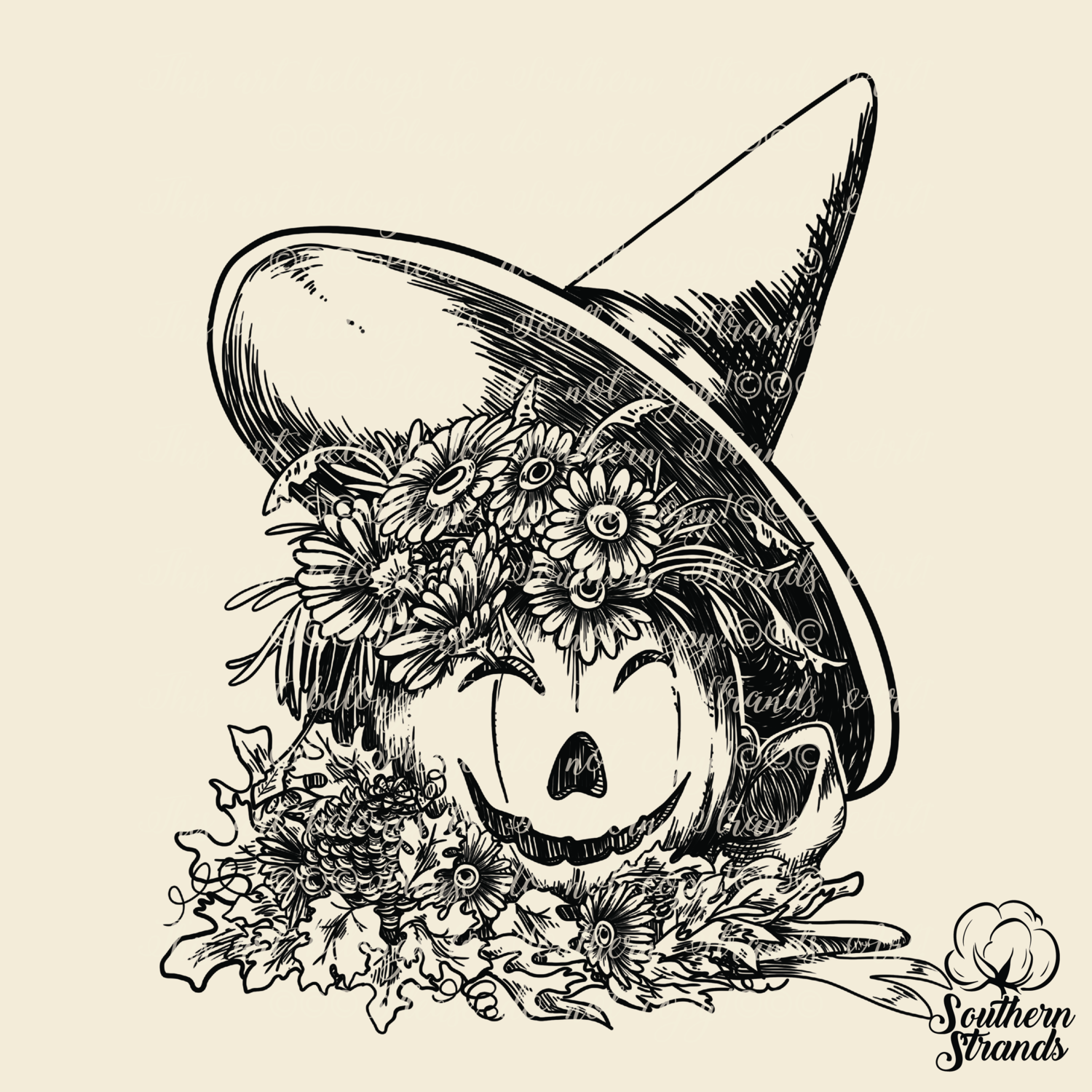 Floral Witch Pumpkin | DIGITAL DOWNLOAD