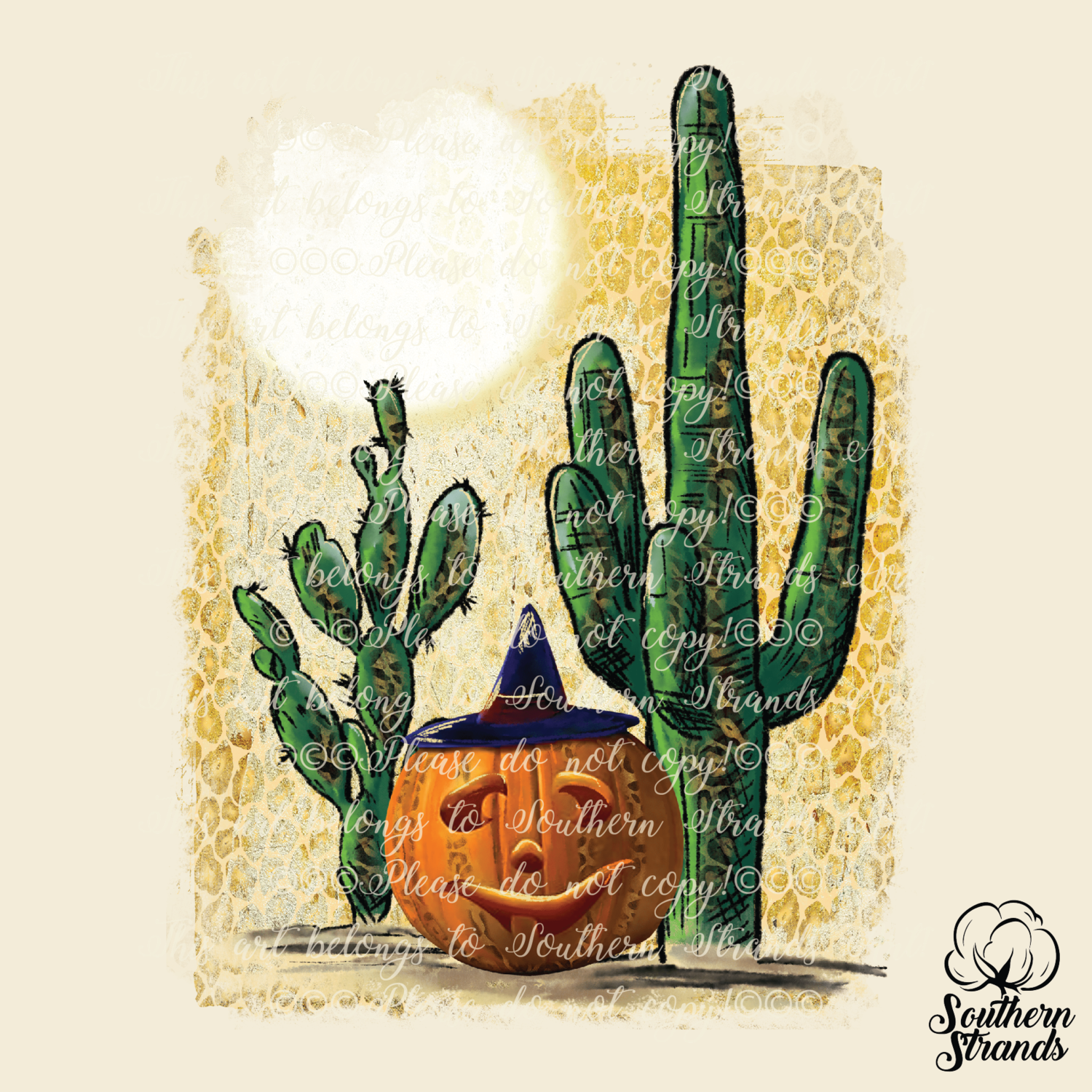 Jack-O-Lantern Leopard Cactus | DIGITAL DOWNLOAD