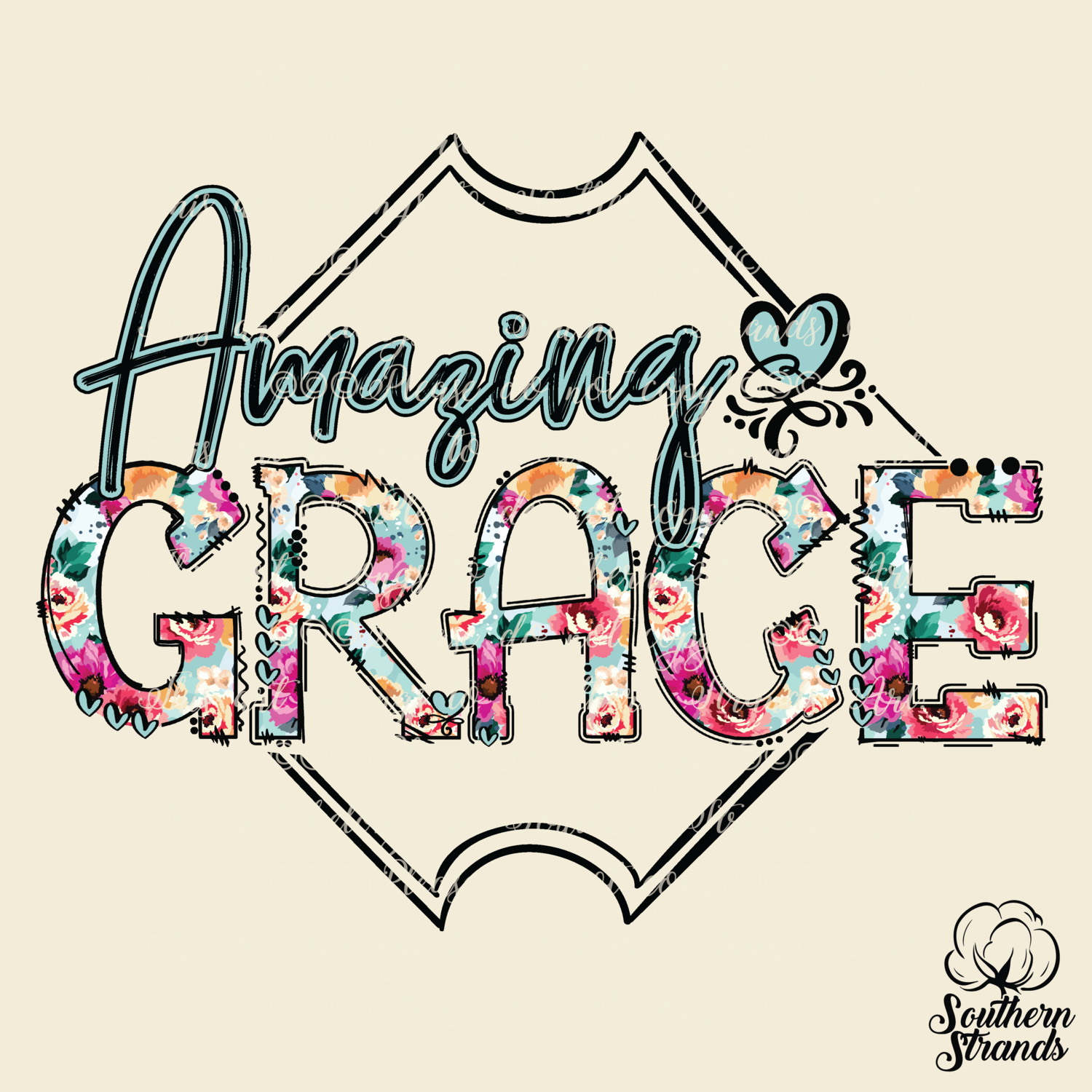 Floral Amazing Grace | DIGITAL DOWNLOAD