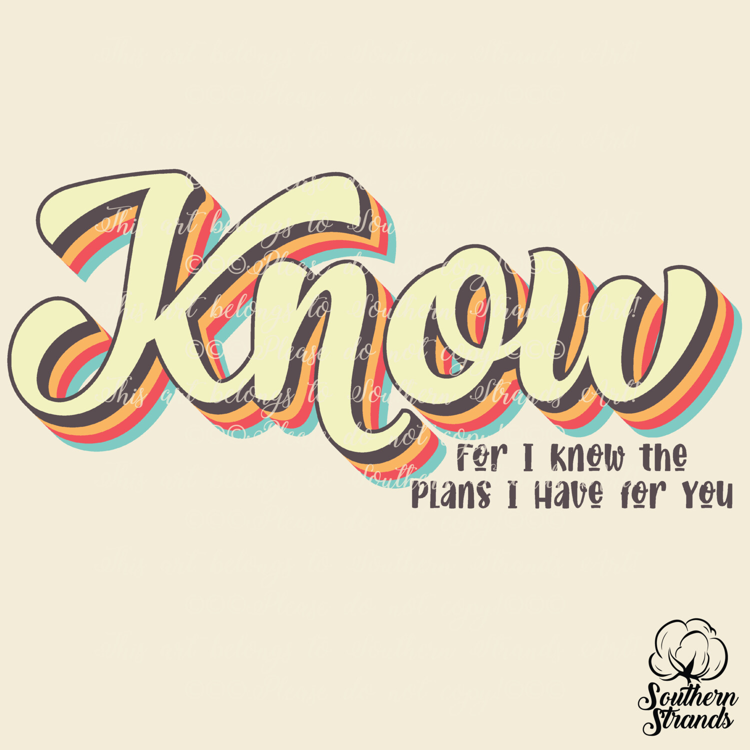 Retro Words Of Faith - Know | DIGITAL DOWNLOAD
