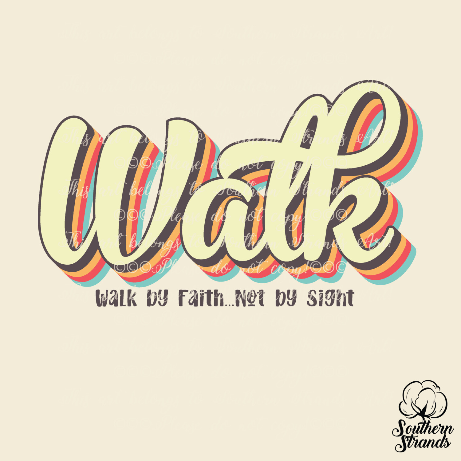 Retro Words Of Faith - Walk | DIGITAL DOWNLOAD