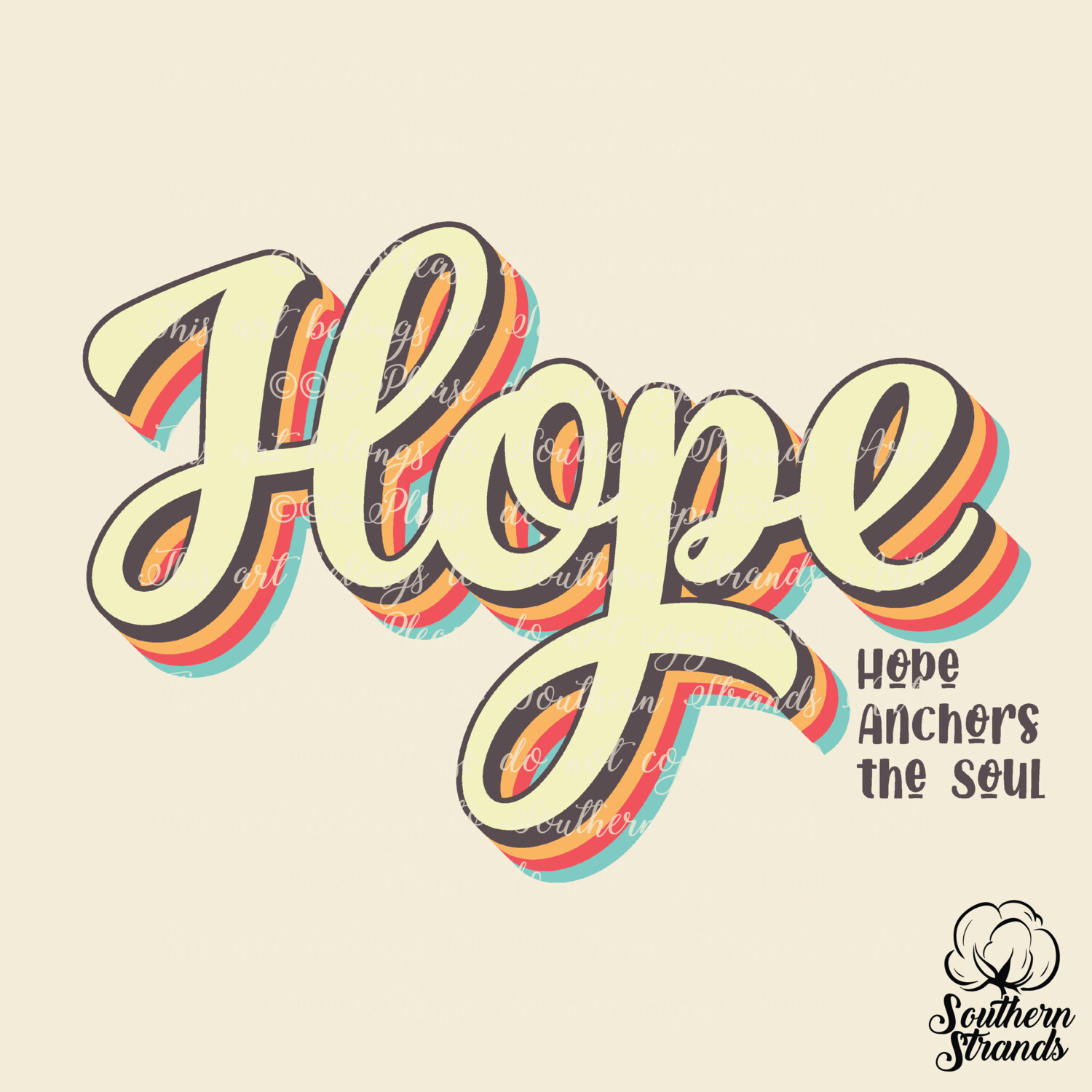 Retro Words Of Faith - Hope | DIGITAL DOWNLOAD