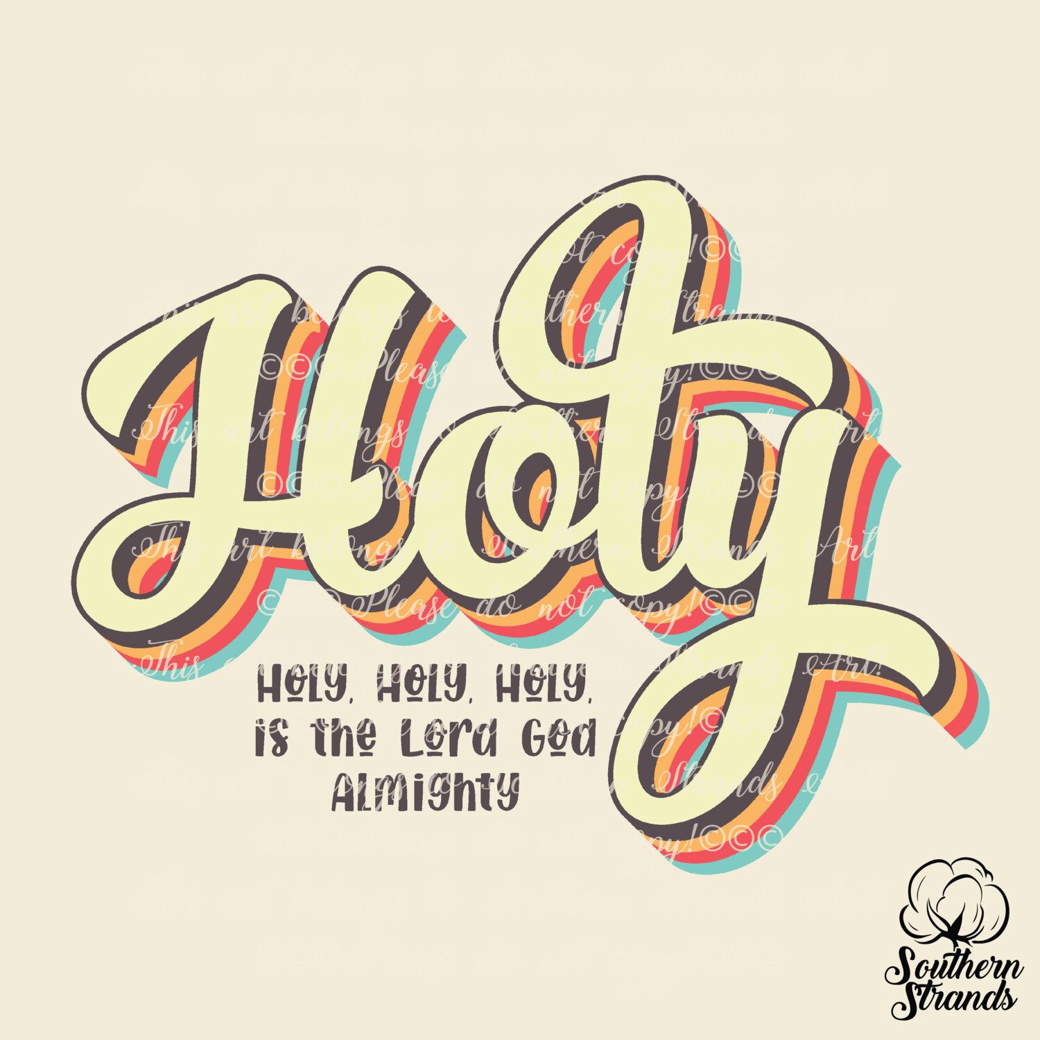Retro Words Of Faith - Holy | DIGITAL DOWNLOAD