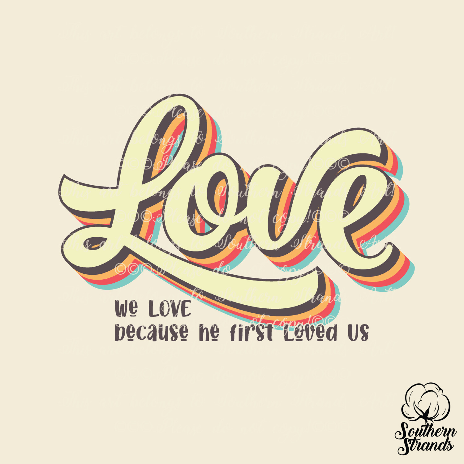 Retro Words Of Faith - Love | DIGITAL DOWNLOAD