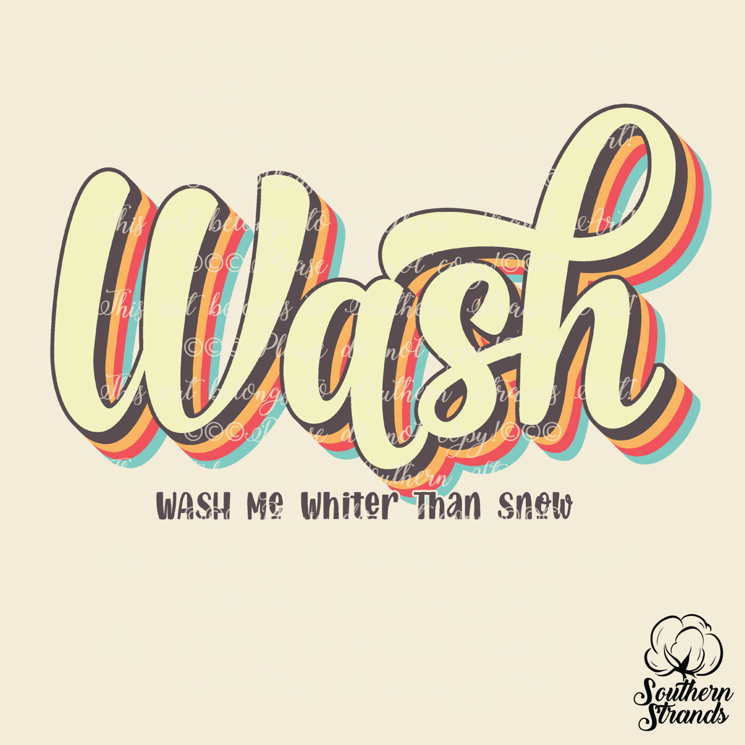 Retro Words Of Faith - Wash | DIGITAL DOWNLOAD