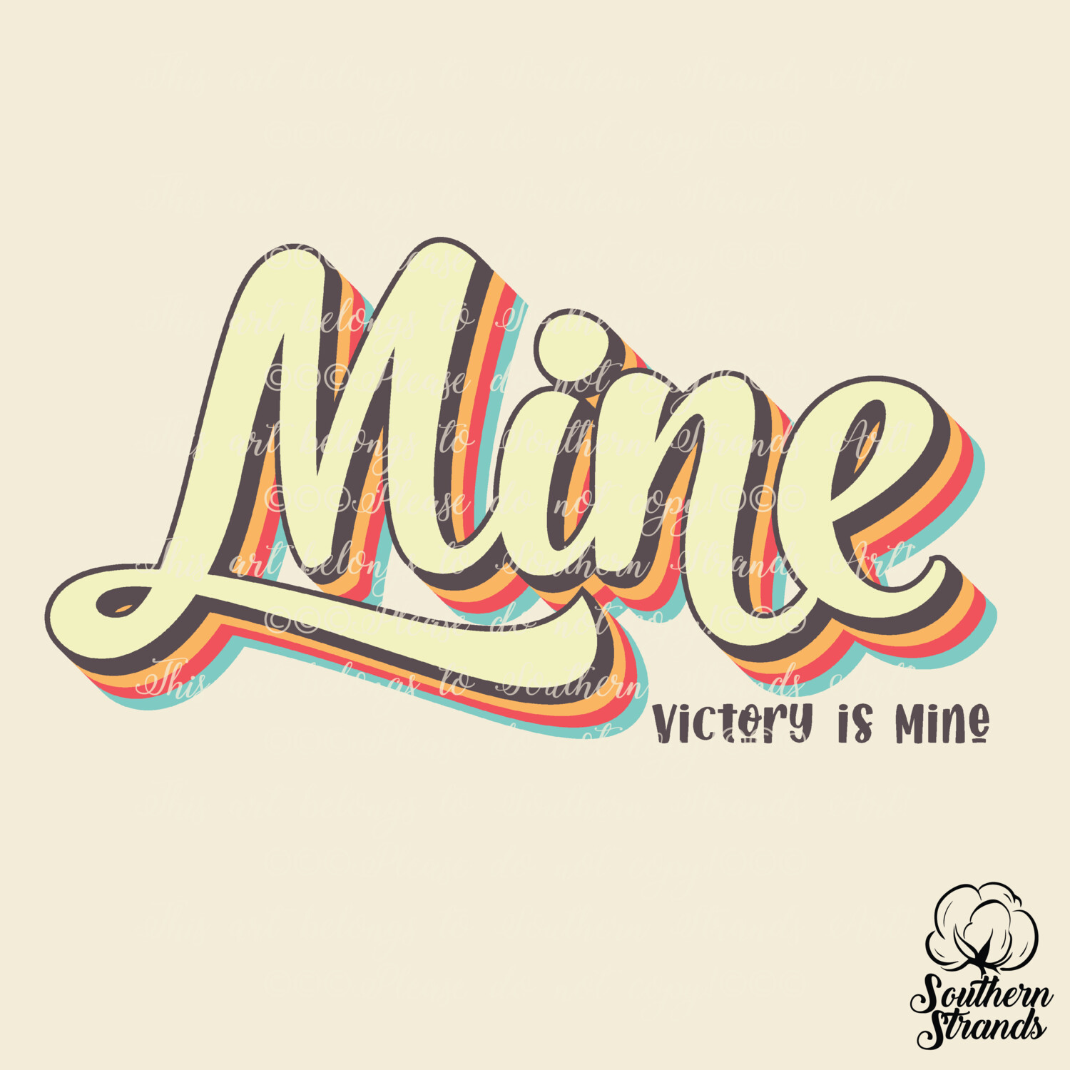 Retro Words Of Faith - Mine | DIGITAL DOWNLOAD