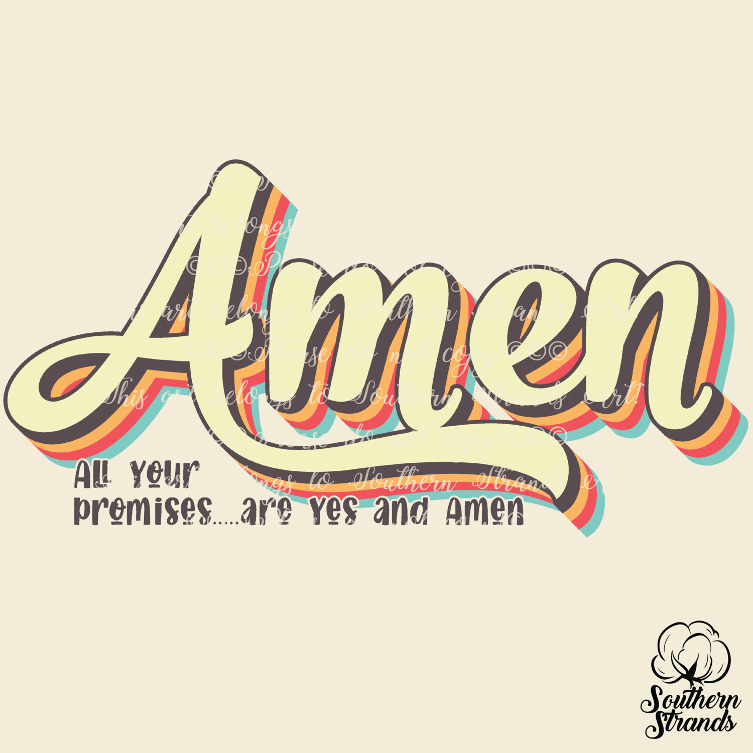 Retro Words Of Faith - Amen | DIGITAL DOWNLOAD