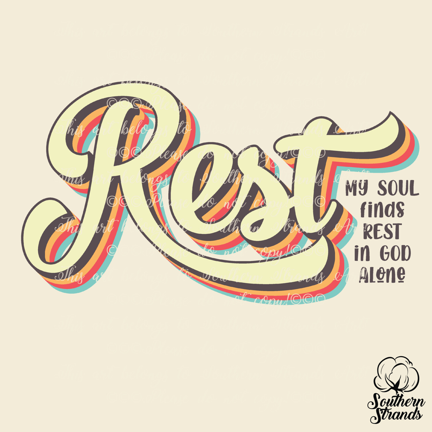 Retro Words Of Faith - Rest | DIGITAL DOWNLOAD