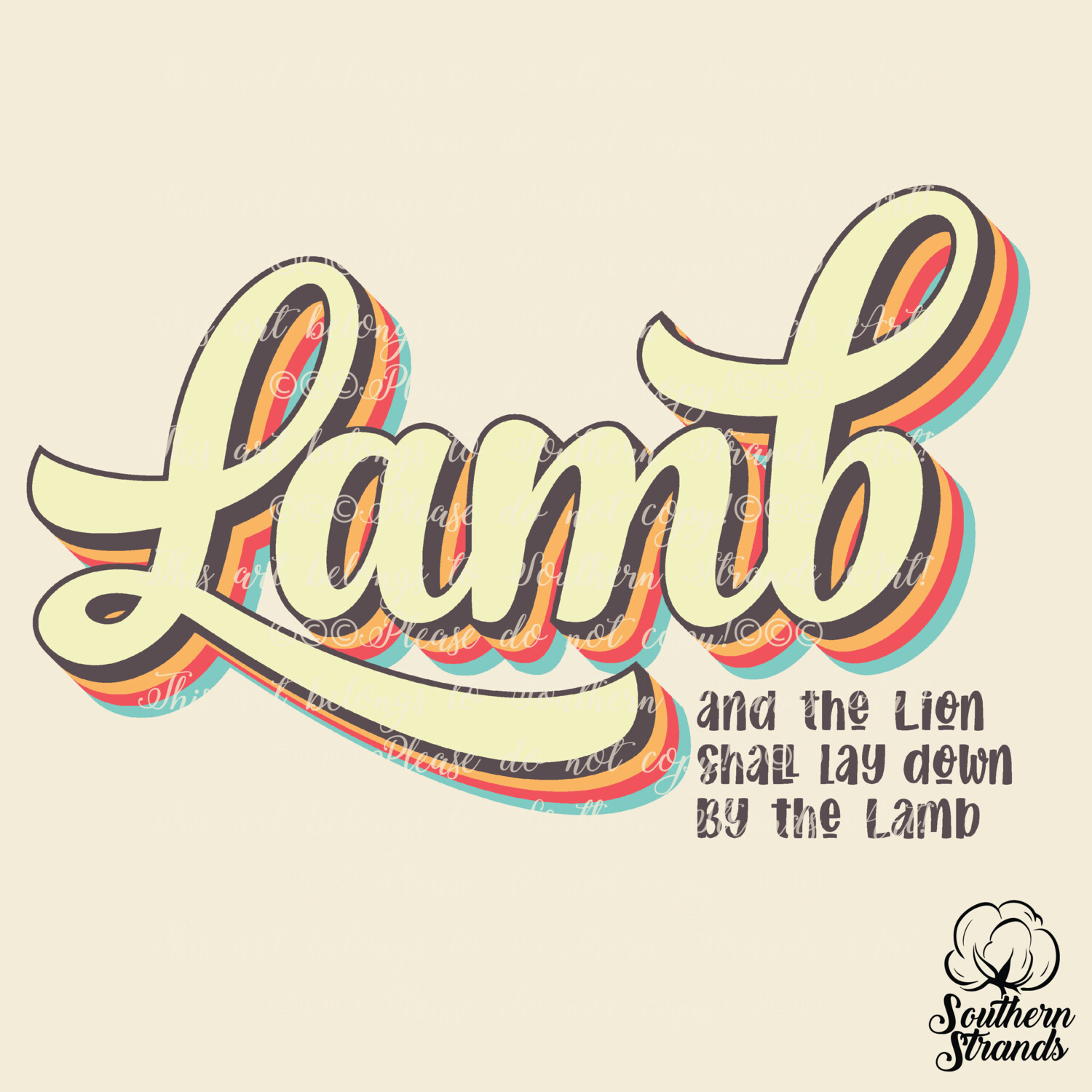 Retro Words Of Faith - Lamb | DIGITAL DOWNLOAD