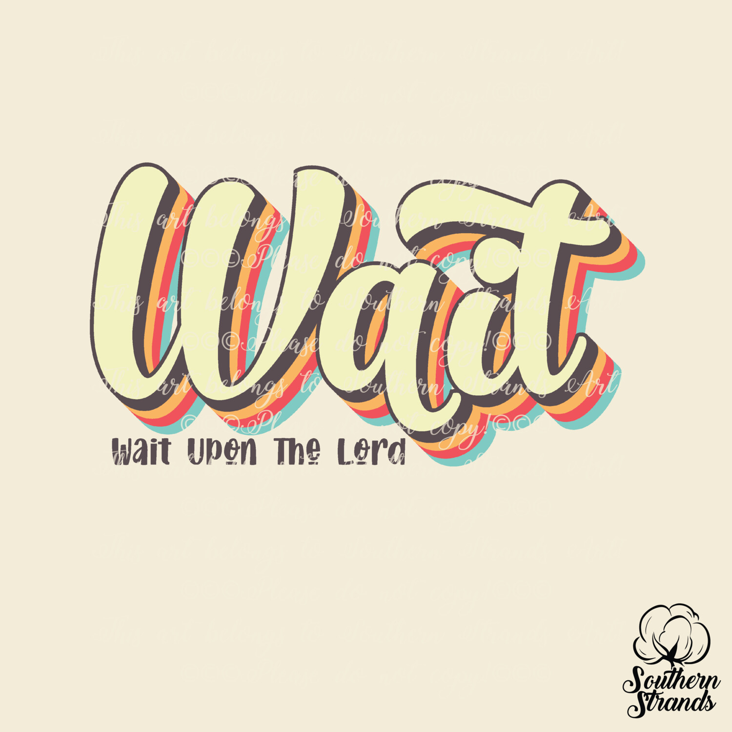 Retro Words Of Faith - Wait | DIGITAL DOWNLOAD