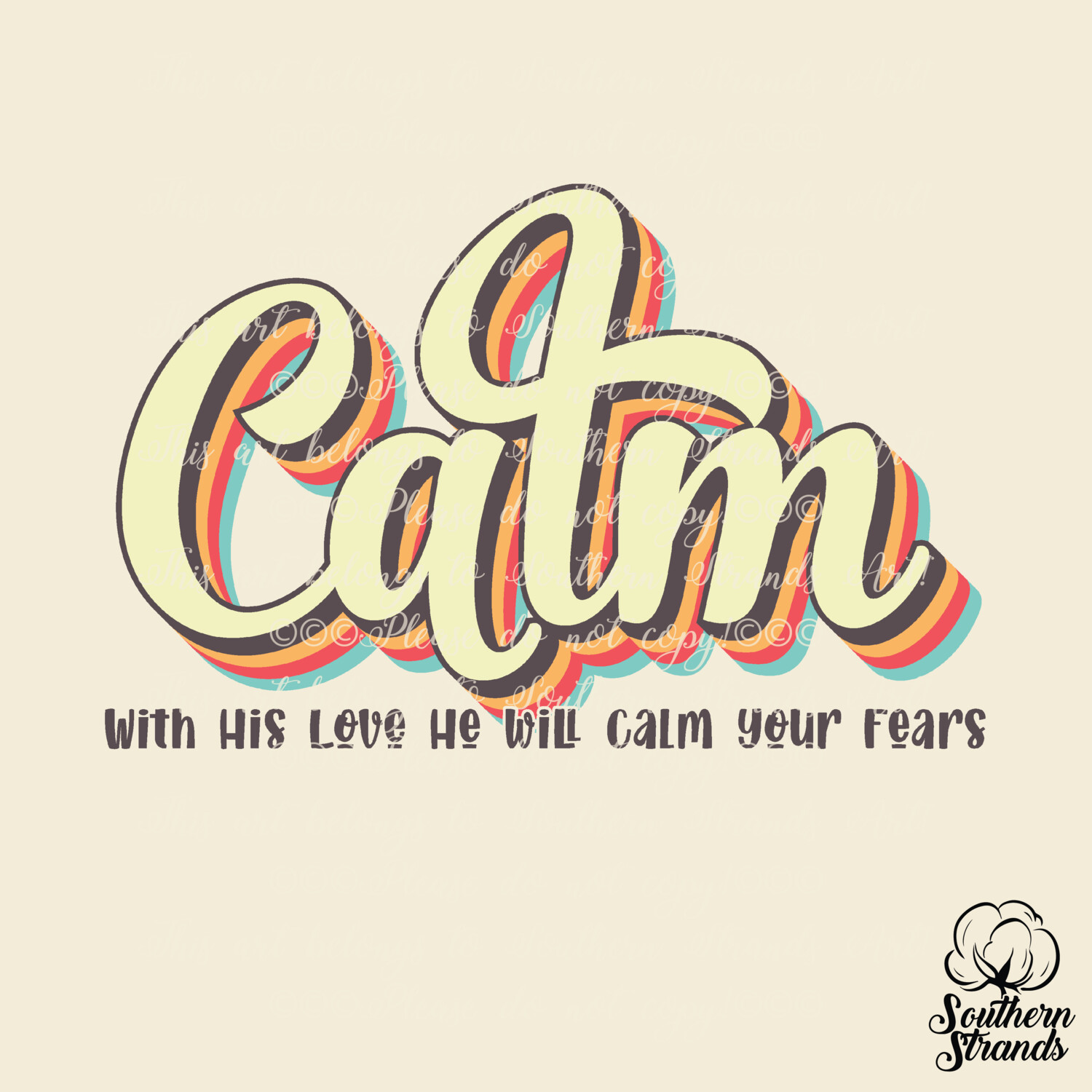 Retro Words Of Faith - Calm | DIGITAL DOWNLOAD