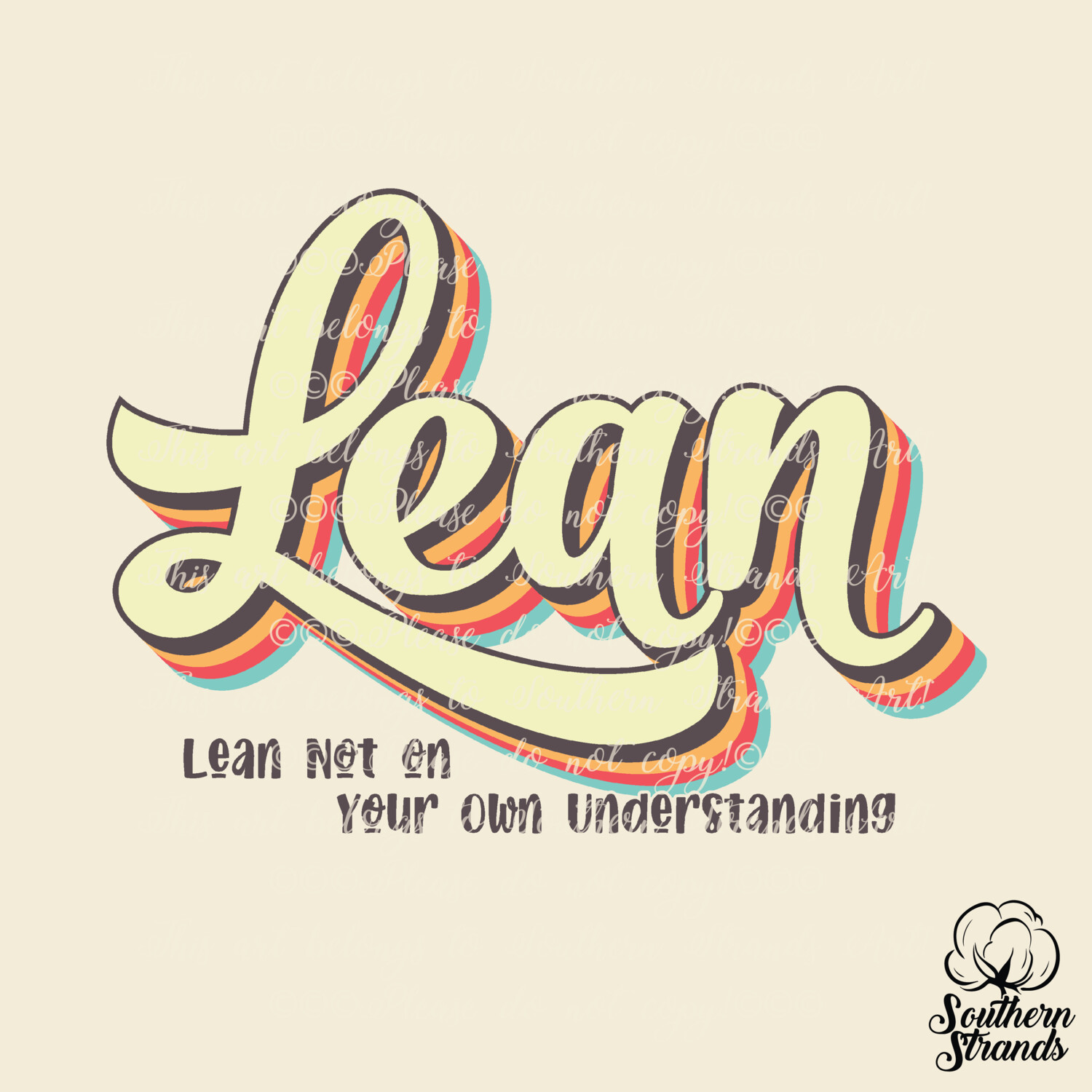 Retro Words Of Faith - Lean | DIGITAL DOWNLOAD