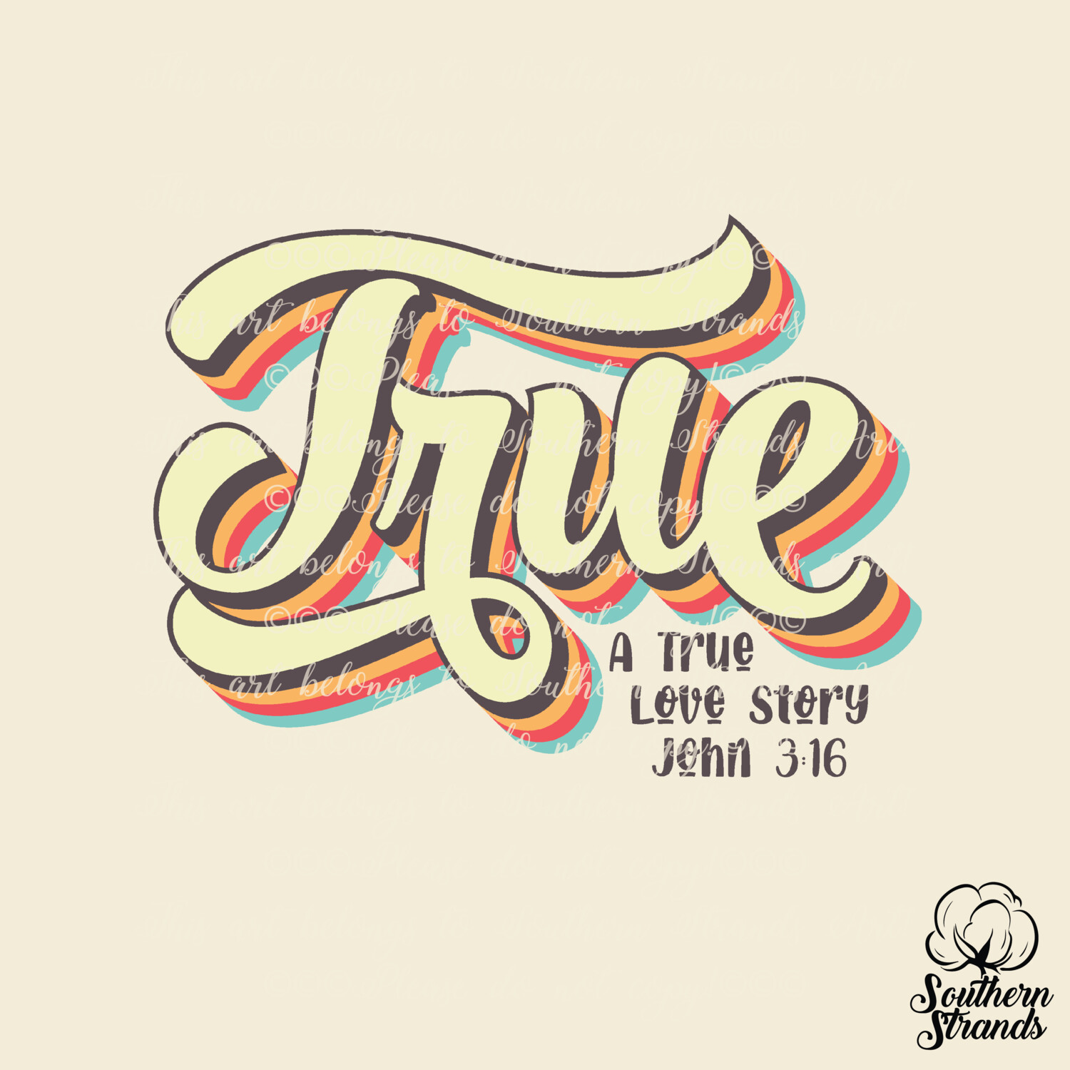 Retro Words Of Faith - True | DIGITAL DOWNLOAD