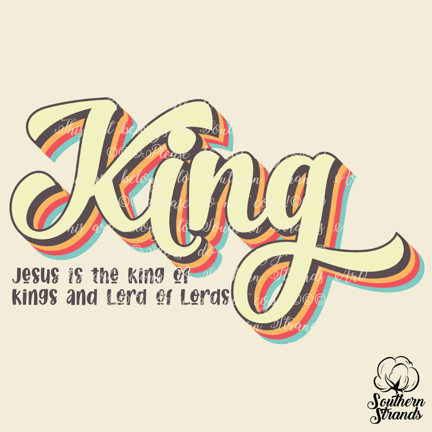 Retro Words Of Faith - King | DIGITAL DOWNLOAD