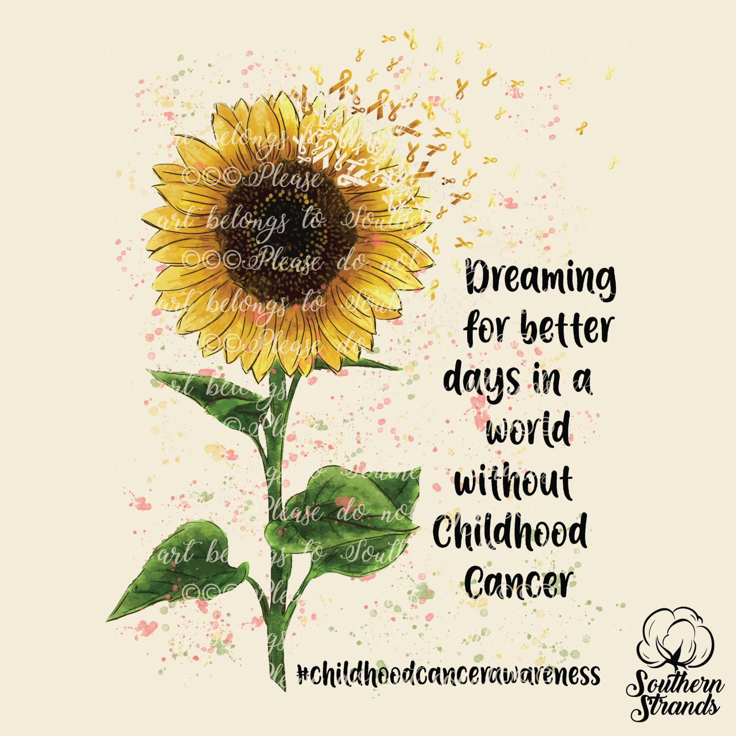 Childhood Cancer Sunflower