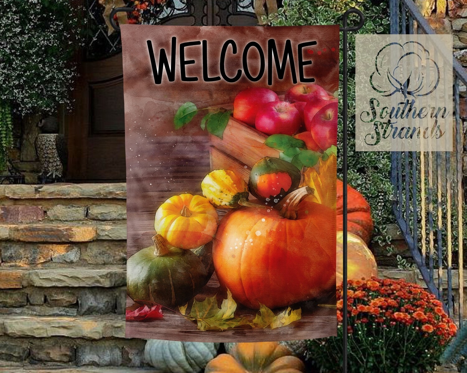 Apples and Pumpkins Garden Flag - 12x18