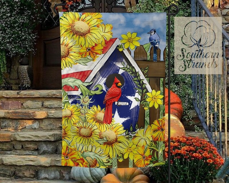 Stars and Stripes Birdhouse Garden Flag - 12x18