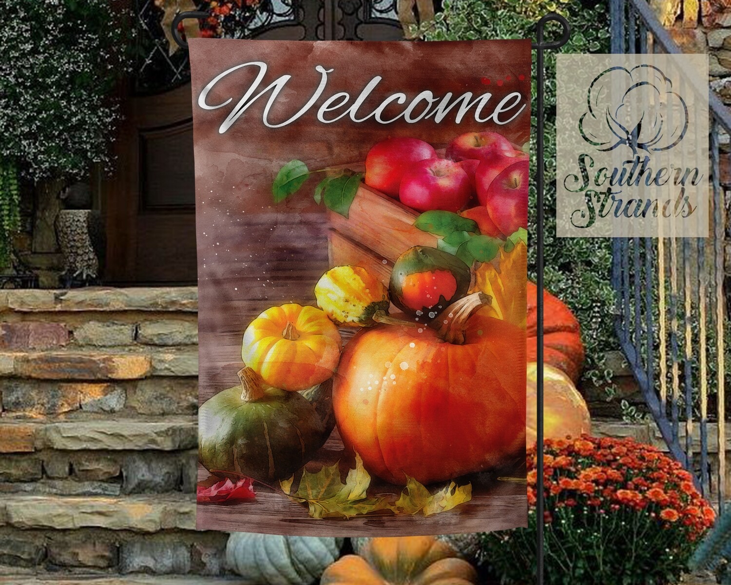 Apples and Pumpkins Garden Flag - 12x18