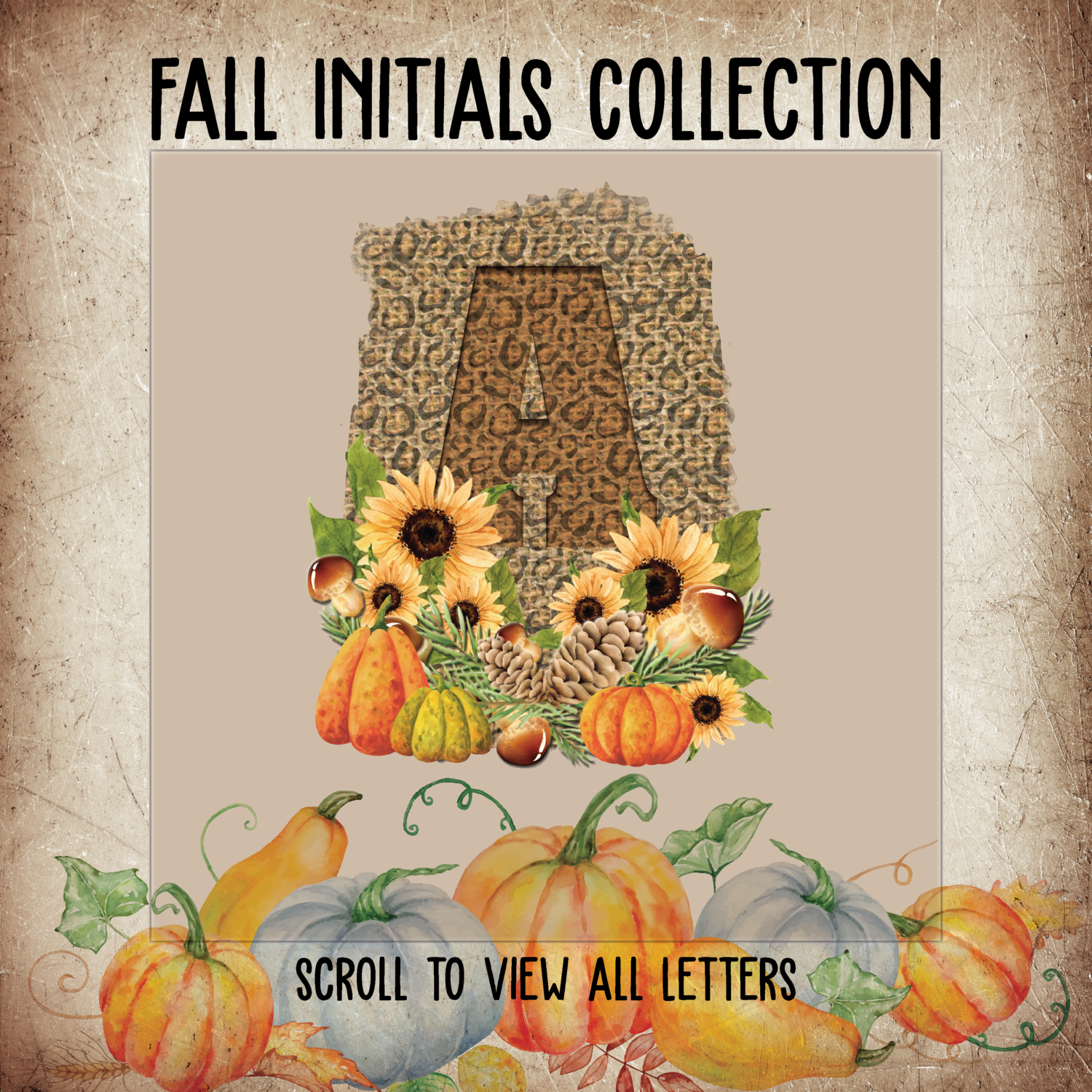 Fall Initials Collection - All 26 Letters
