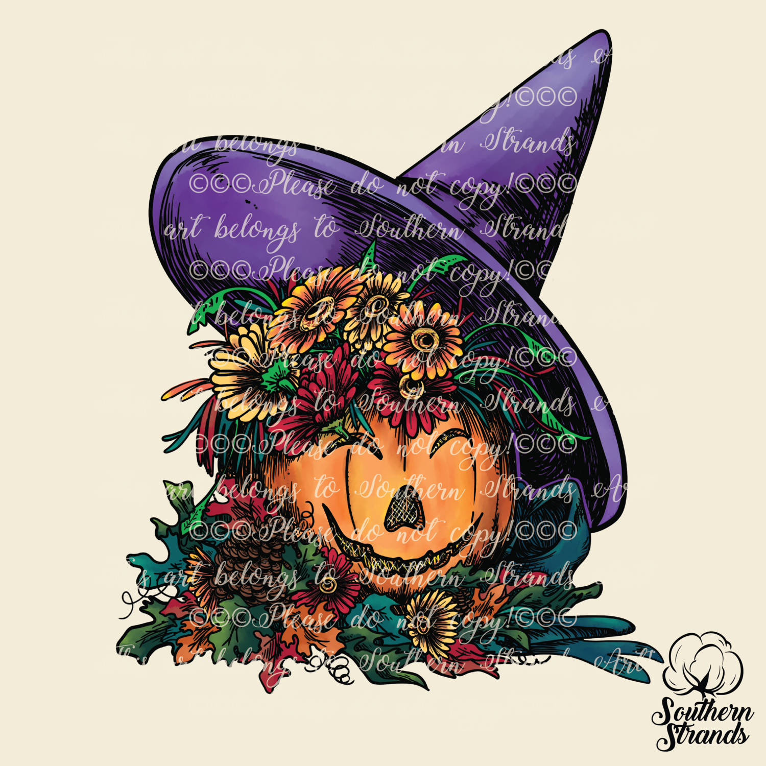 Floral Witch Pumpkin | DIGITAL DESIGN