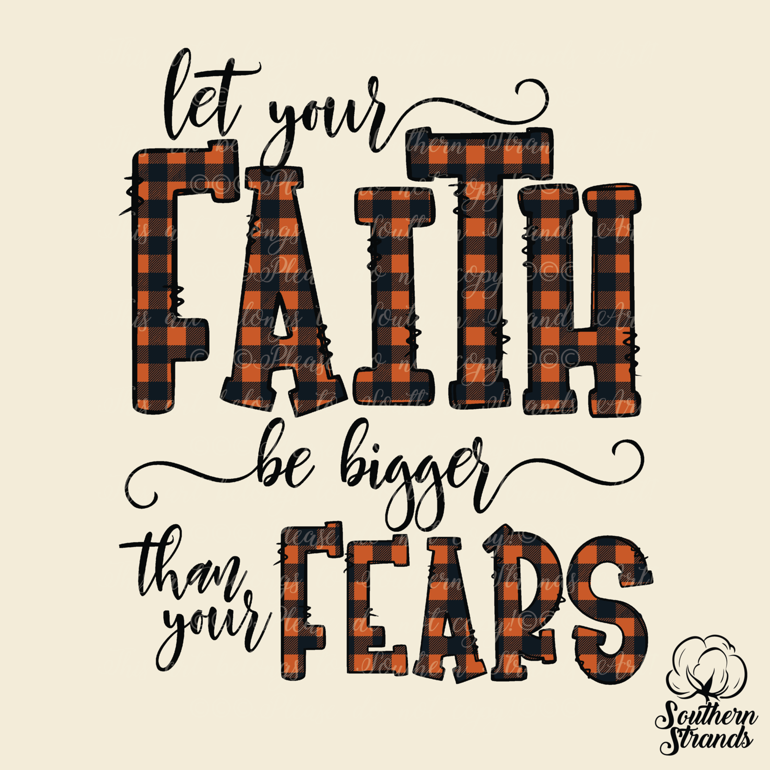Faith and Fears Black and Orange | DIGITAL DESIGN