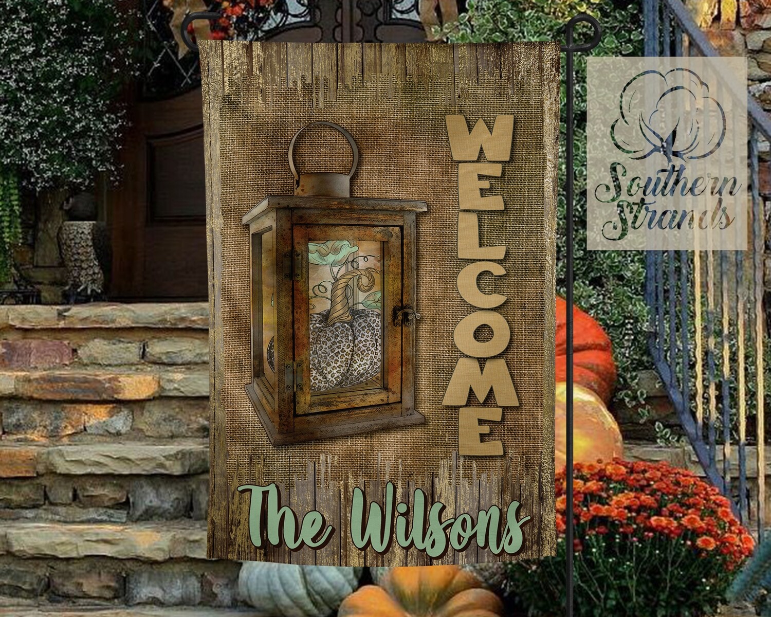 Welcome Lantern Garden Flag | DIGITAL DESIGN
