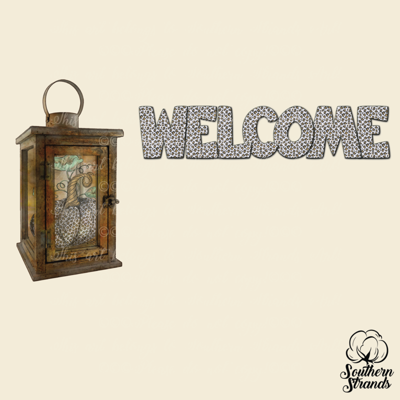 Fall Lantern Welcome Mat 24x12 | DIGITAL DESIGN