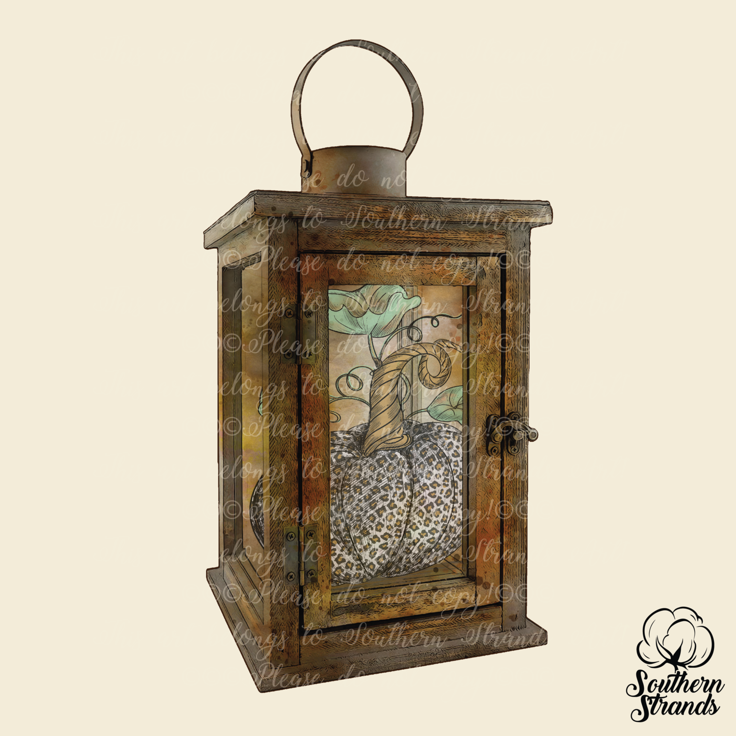 Fall Lantern Leopard Pumpkin | DIGITAL DESIGN